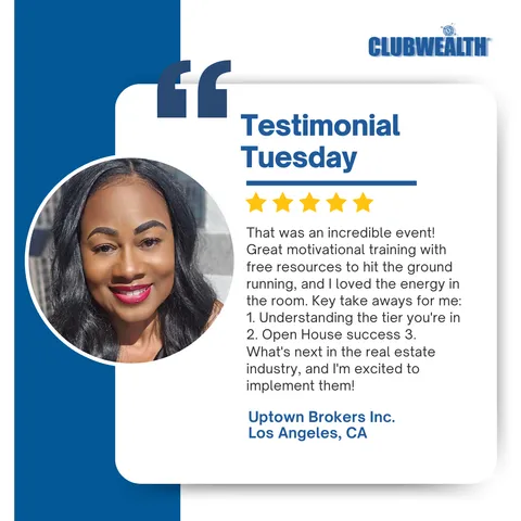 Club Wealth attendee testimonial